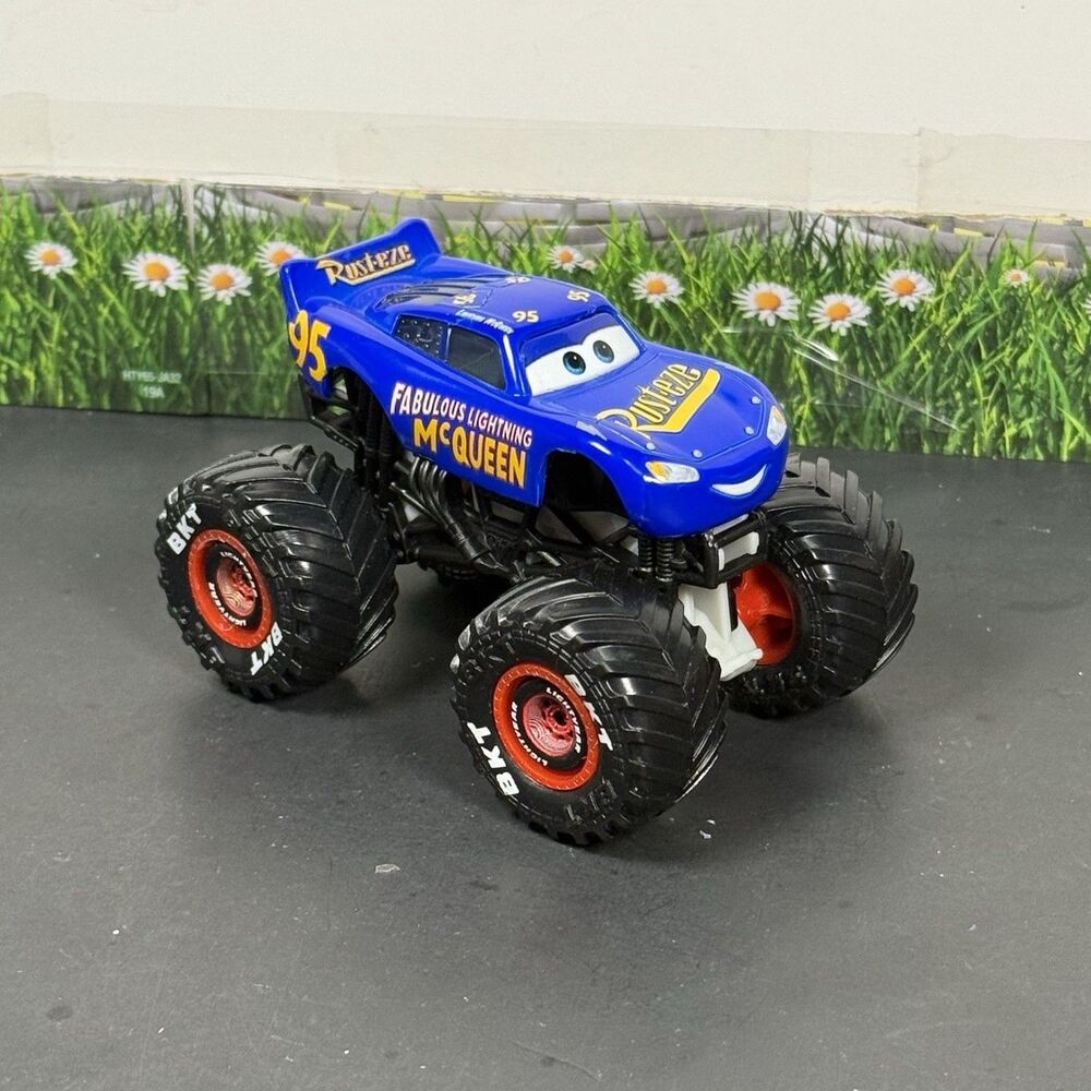 Disney Pixar Cars Custom Monster Truck The Fabulous Lightning McQueen Blue